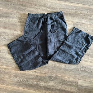 James Perse navy linen pant